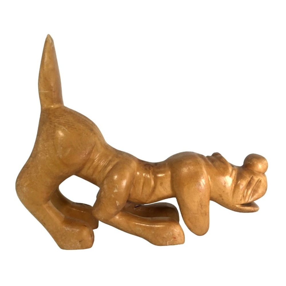 Vintage Hand Carved Wood Hound Dog Folk Art Rustic Primitive MCM 10 in Cabincore - Picture 2 of 9